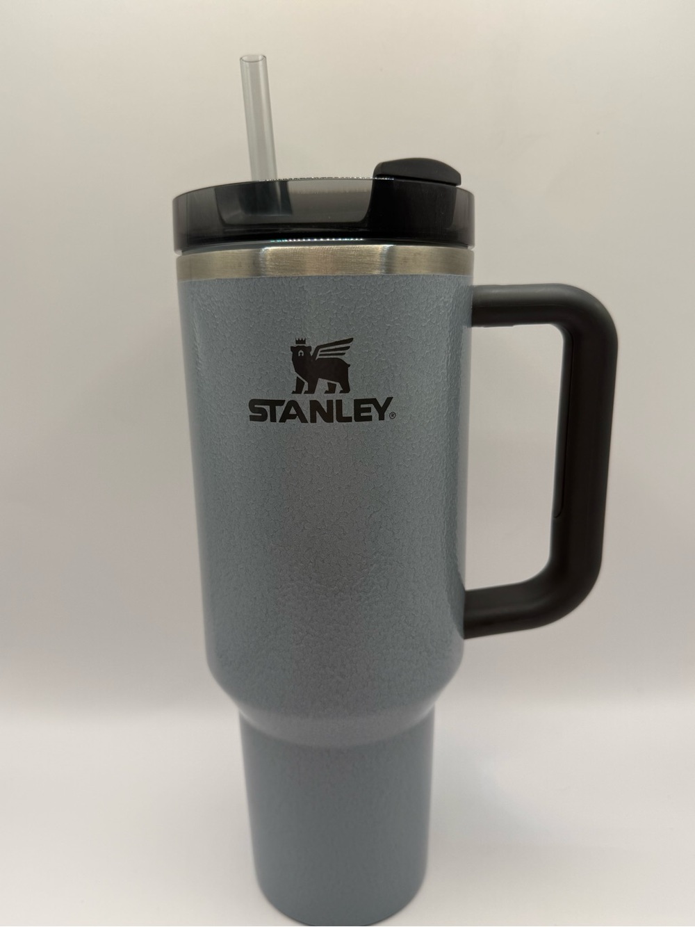 Stanley Adventure Quencher Travel Tumbler 40 oz Slate Grey Steel Straw Cup Mug